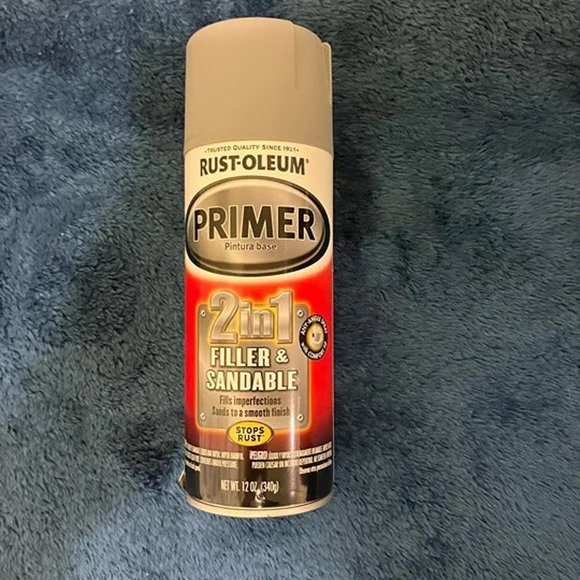 Gray, Rust-Oleum Automotive 2 in 1 Filler and Sandable Primer Spray-260510 12 oz - Picture 1 of 2
